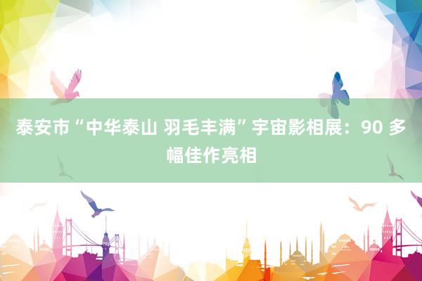 泰安市“中华泰山 羽毛丰满”宇宙影相展：90 多幅佳作亮相