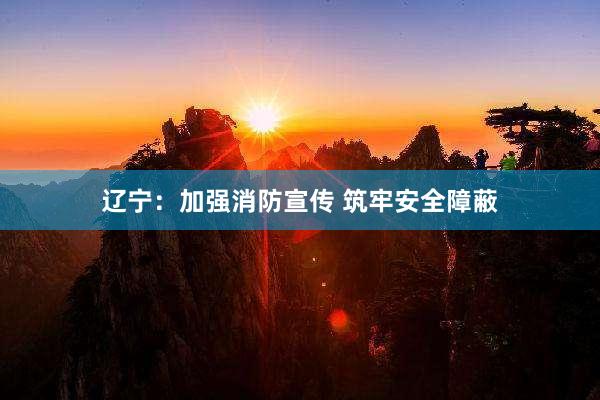 辽宁：加强消防宣传 筑牢安全障蔽