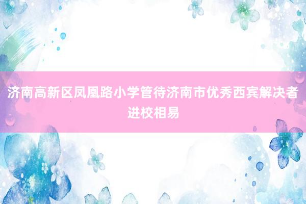 济南高新区凤凰路小学管待济南市优秀西宾解决者进校相易